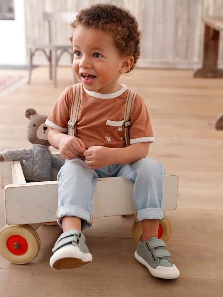 Jeans with Removable Braces, for Babies bleached denim 