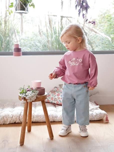 Printed Sweatshirt for Babies mauve 