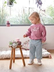 Wide, Flap-Front Denim Trousers, for Babies