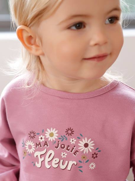 Printed Sweatshirt for Babies mauve 