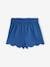 Shorts in Cotton Gauze with Scalloped Trim for Girls blue+nude pink+printed blue 