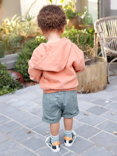 Twill Shorts with Elasticated Waistband, for Baby Boys beige+Brown+Grey Anthracite 