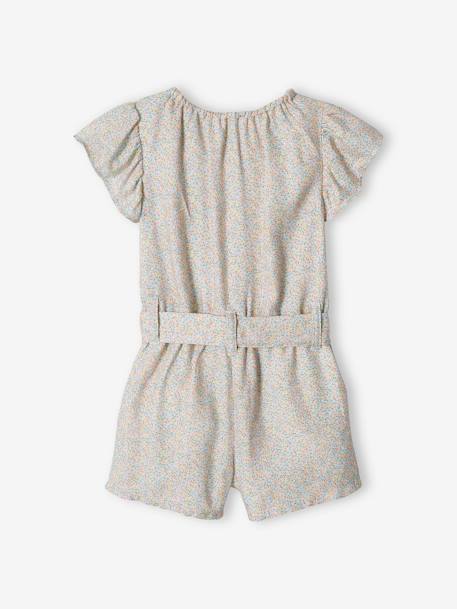 Jumpsuit for Girls BEIGE LIGHT ALL OVER PRINTED+ecru+printed white 