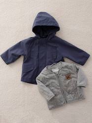 Baby-3-in-1 Parka with Detachable Bodywarmer, in Fleece, for Babies