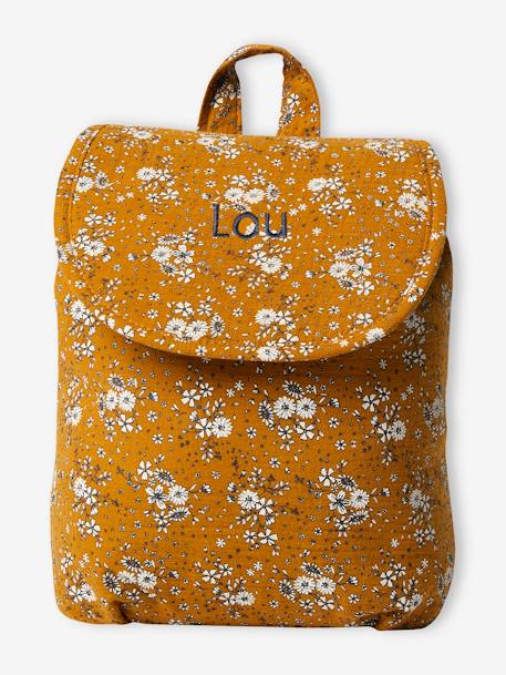 Floral Bag for Girls camel 