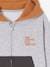 Colourblock Sports Jacket with Hood for Boys marl grey 