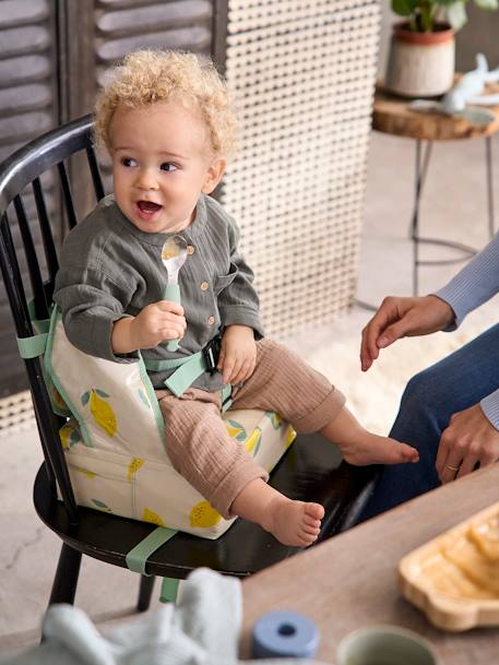 Easy Up Chair Booster , BABY TO LOVE Dark Blue Stripes+Light Grey/Print+Yellow/Print 