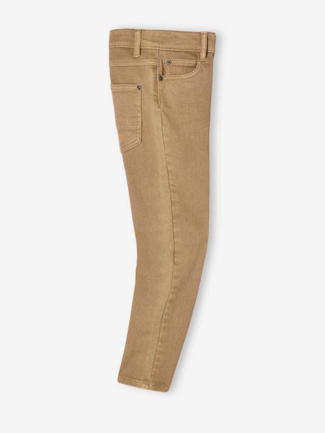 NARROW Hip, MorphologiK Slim Leg Coloured Trousers, for Boys beige+chocolate+green+grey green+khaki+night blue+sky blue+slate blue+tomato red 