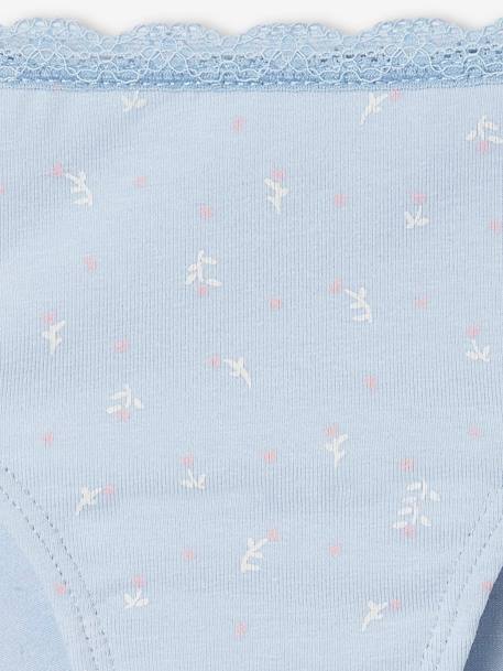 Pack of 5 Hearts Briefs, for Girls lilac 