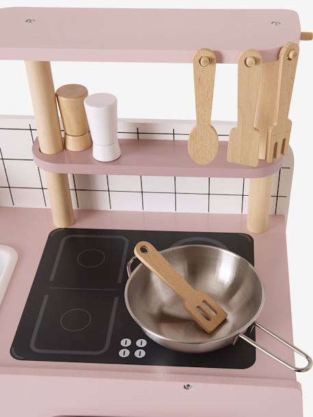 Wooden Design Kitchen - FSC® Certified caramel+Light Blue+Light Pink 