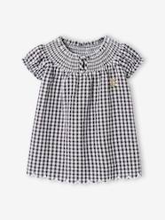 -Smocked Gingham Dress for Babies