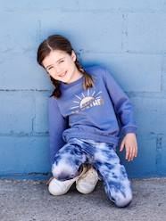 Girls-Printed Sports Leggings in Techno Fabric for Girls