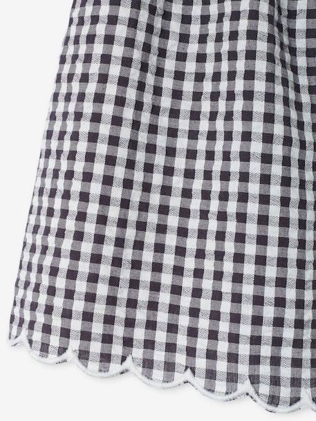 Smocked Gingham Dress for Babies grey 