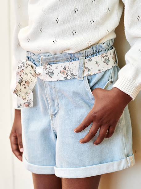 Shorts for Girls Bleached Denim 