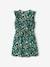 Printed Dress with Ruffles for Girls GREEN DARK ALL OVER PRINTED+rose+sky blue 