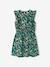 Printed Dress with Ruffles for Girls GREEN DARK ALL OVER PRINTED+rose+sky blue 