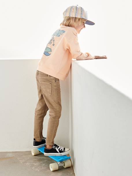 MEDIUM Hip, MorphologiK Slim Leg Coloured Trousers, for Boys beige+green+grey green+night blue+sky blue+slate blue+tomato red 