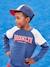 Team Brooklyn Colourblock Sports Sweatshirt for Boys pecan nut+royal blue 