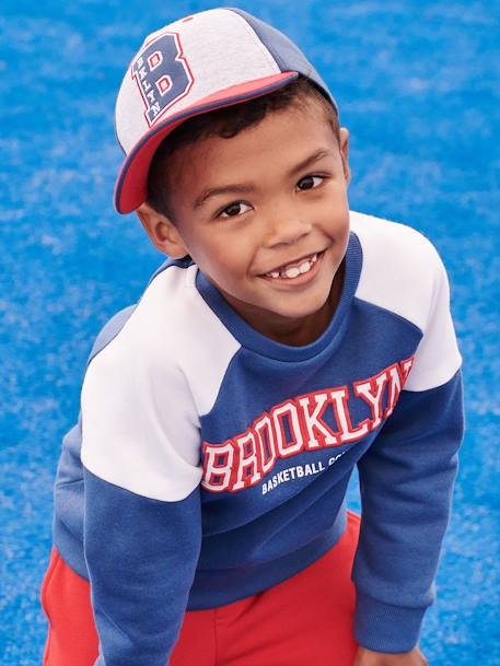 Team Brooklyn Colourblock Sports Sweatshirt for Boys royal blue 