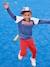 Team Brooklyn Colourblock Sports Sweatshirt for Boys pecan nut+royal blue 