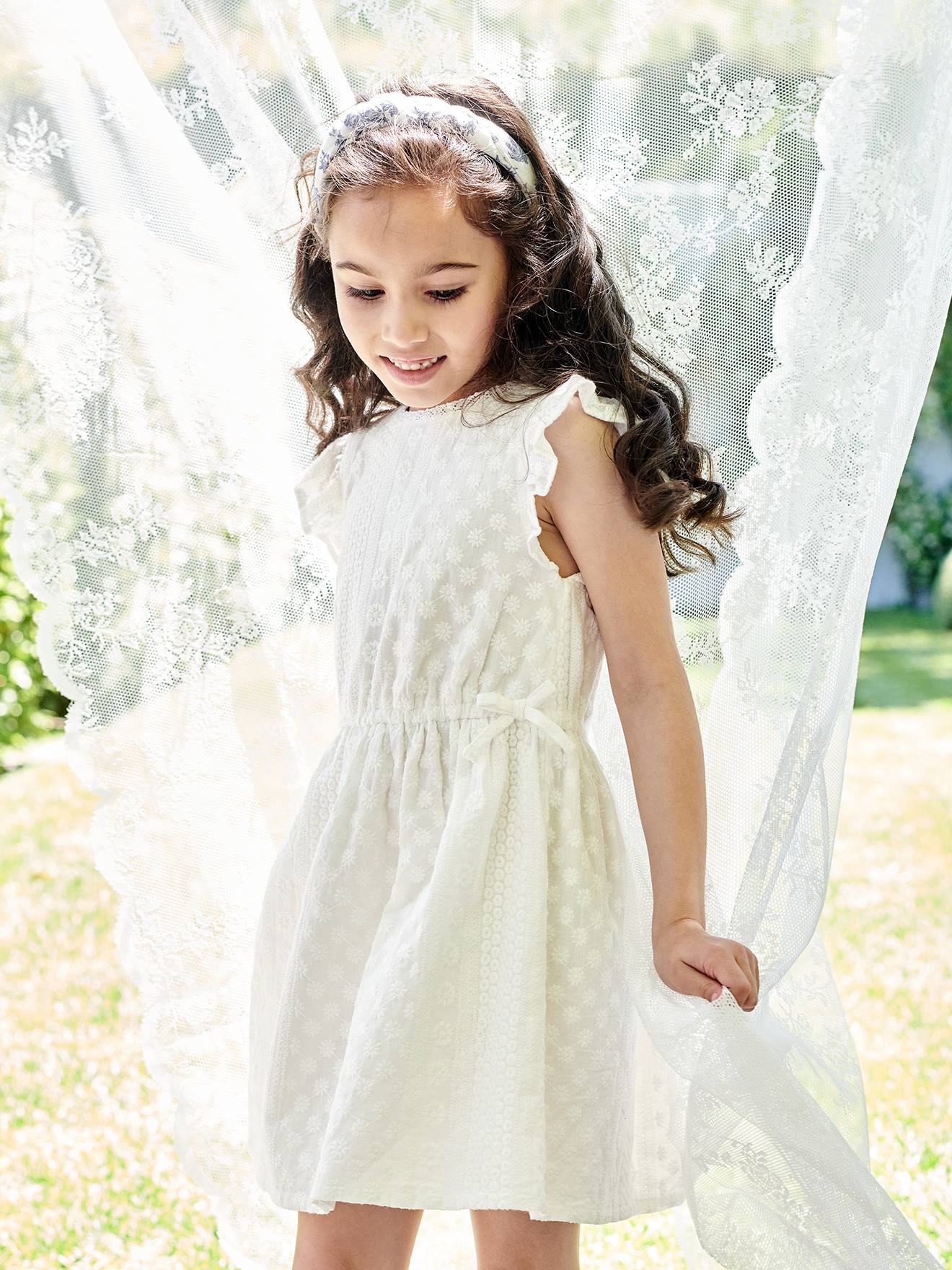 Simple white dress sale for little girl