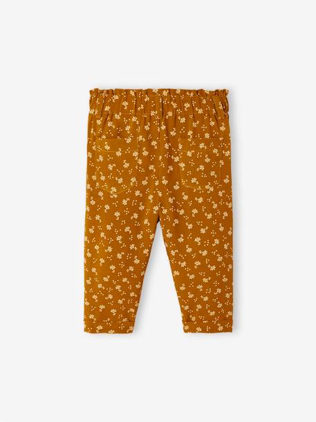 Fluid Trousers for Babies caramel+coral 