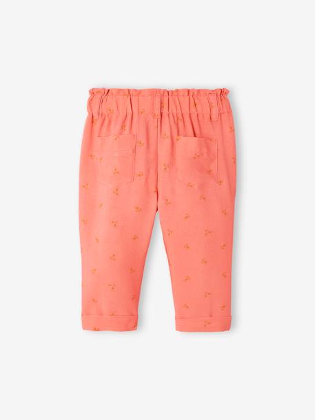 Fluid Trousers for Babies caramel+coral 