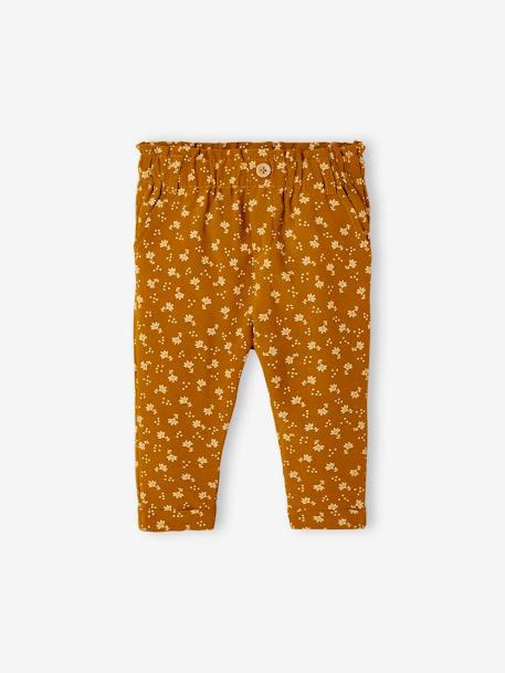 Fluid Trousers for Babies caramel+coral 