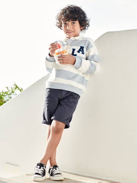 Chino Bermuda Shorts for Boys beige+BLUE MEDIUM SOLID WITH DESIGN+green+grey blue 