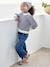 Flared Jeans Fancy Flap-Opening Effect for Girls stone 