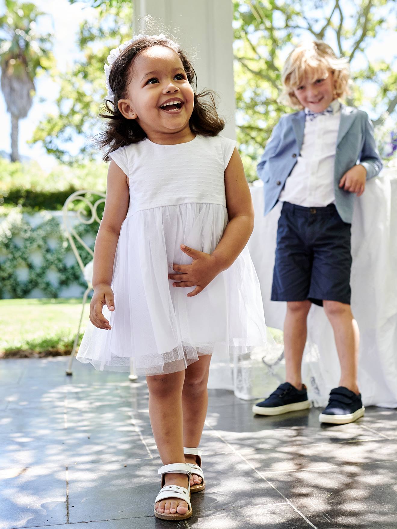 Tulle Occasion Wear Dress for Babies white