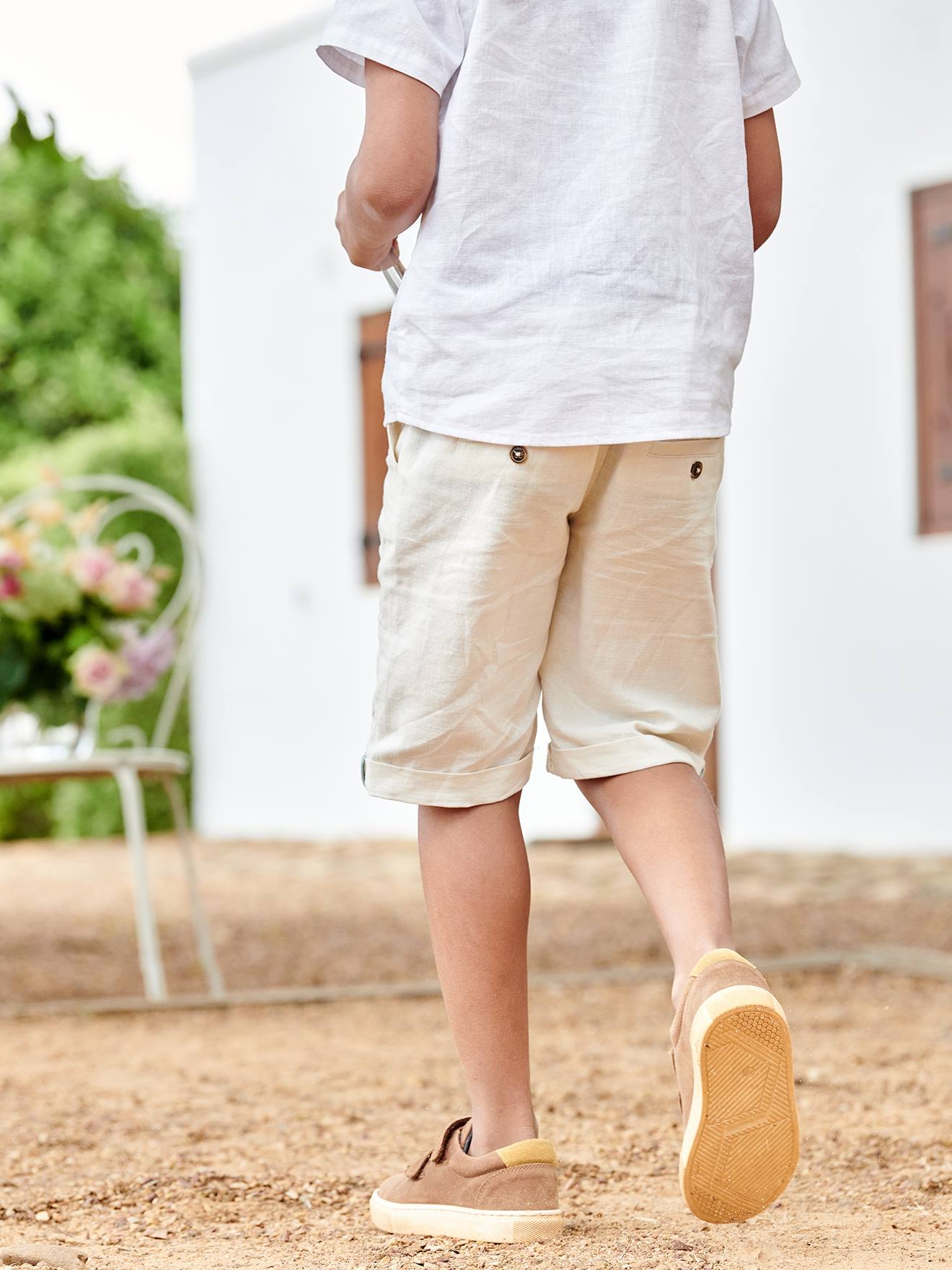 Boys sales linen shorts