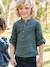 Cotton Gauze Shirt, Roll-Up Sleeves, for Boys BLUE MEDIUM SOLID+ecru+green 