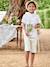 Bermuda Shorts in Cotton/Linen for Boys Beige+blue+Dark Blue+sage green 