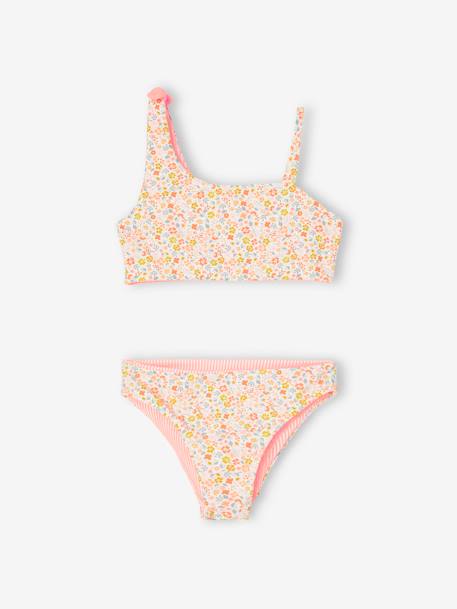 Reversible Bikini for Girls coral 