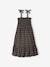 Long Dress with Fine Straps & Smocking for Girls anthracite 