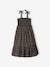 Long Dress with Fine Straps & Smocking for Girls anthracite 