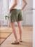 Bermuda Shorts in Linen-Effect Cotton, for Maternity olive 