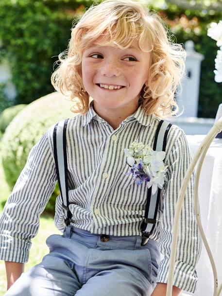 Two-Tone Braces for Boys navy blue 