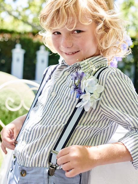 Two-Tone Braces for Boys navy blue 