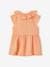 Dress in Cotton Gauze with Frilled Collar, for Babies green+orange 