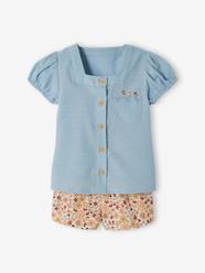 Baby-Blouse & Floral Shorts Ensemble for Babies