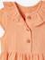 Dress in Cotton Gauze with Frilled Collar, for Babies green+orange 