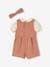 3-Piece Combo: T-Shirt, Jumpsuit & Headband for Babies old rose+sage green 