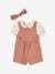 3-Piece Combo: T-Shirt, Jumpsuit & Headband for Babies old rose+sage green 