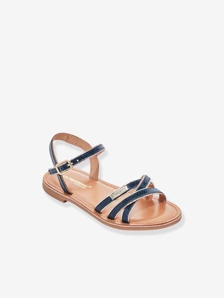 Leather Sandals for Kids, Belix by LES TROPEZIENNES® PAR M. BELARBI navy blue 