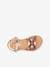 Leather Sandals for Kids, Badalia LES TROPEZIENNES® PAR M. BELARBI printed beige 