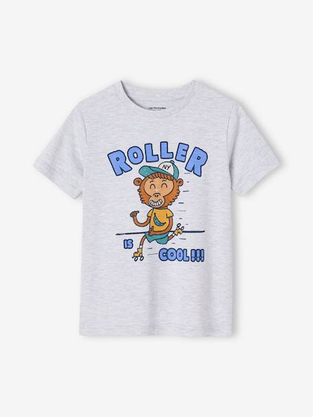 Fun Animal T-Shirt for Boys marl grey 