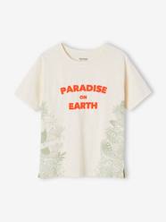 -T-Shirt with Exotic Motifs & Inscription in Puff Ink, for Boys