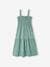 Smocked Strappy Dress, for Girls apricot+emerald green+printed white 